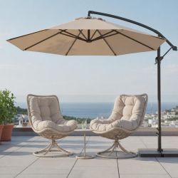 Set arredo giardino 2 poltrone e ombrellone