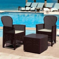 Set giardino Tree moka a bordo piscina