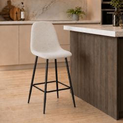 Sgabello bar New Irelia nero beige 0734261 in cucina