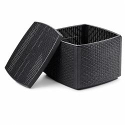 TAVOLINO POUF CONTENITORE RATTAN NAXOS 53X53