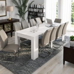 Tavolo consolle allungabile bianco frassino 90x51 cm TVL11
