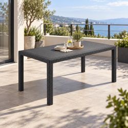 Tavolo da esterno Joker antracite 138x78 in terrazza