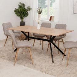 Tavolo fisso Onex 180x90 artisan oak e nero TAV344 in soggiorno