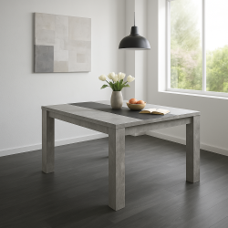 Tavolo rettangolare Niklas grigio cemento