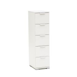 CASSETTIERA SLIM 5 CASSETTI 27CM. BIANCO