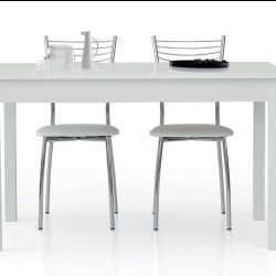 TAVOLO ALL. FRASSINO BIANCO 555BF MIS:130/210X80