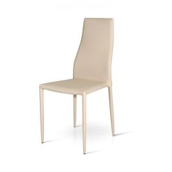 SEDIA ECOPELLE BEIGE SCH. ALTO ART. 697