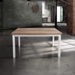 TAVOLO ART .841 ALL. 110/190x70 2  STRUTT. BIANC PIANO  ROVERE NODATO