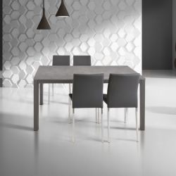 TAVOLO 110+50 x70 STRUT METALLO TOP GRIGIO CEMENTO - 847