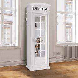 Armadio cabina telefonica bianca