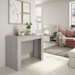 TAVOLO CON ALLUNGHE 90/237X51 CEMENTO TAV457