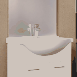 COMP. BAGNO CM 65  GAIA BIANCO LUCIDO  GAIA165BILUGA