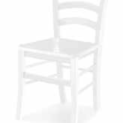 SEDIA LEGNO LACCATO BIANCO ART. 1002