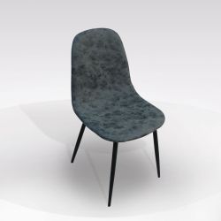 SEDIA VILLA ECOPELLE INVECCHIATA GRIGIO SED552
