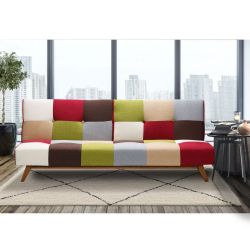DIVANO LETTO 3 POSTI KIKO TESSUTO PATCHWORK DL658