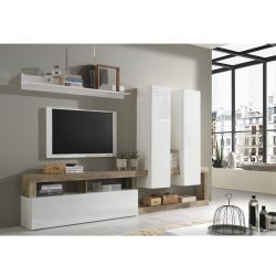 SOGGIORNO HAMBURGER CM277 BIANCO LUCIDO E PER SG739