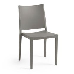 SEDIA MOSK POLIPROPILENE GRIGIO S/BRACCIOLI