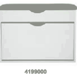 SCARPIERA A POUFF BIANCA C/CUSCINO GRIGIO ART4199000 MIS 60X30X50H
