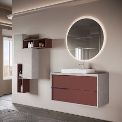 COMP. BAGNO SOSP. ISIDE1 CM100STR. GRIG. SPAT. FRONT RUGGINE OPAC.