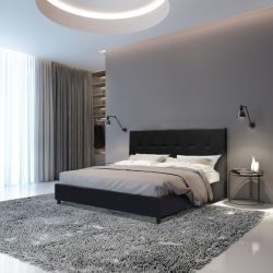LETTO TORONTO PRONTOLETTO 160X190 S/RETE NERO LET615