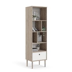 LIBRERIA IN LAMINATO JACKSON E BIANCO OPACO LIB6637