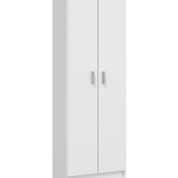 ARMADIETTO MULTIUSO 2 ANTE BIANCO 0071440 L.59 P.37 H.180 cm