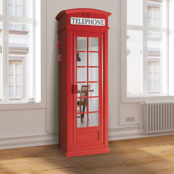 Armadio cabina telefonica rossa