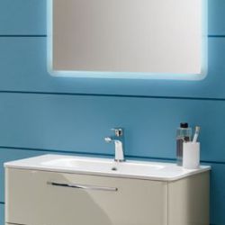 COMP.NUVOLA CON SPECCHIO RETROILLUMINATO LED CM 80  GRIGIO NUVOLA