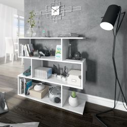 LIBRERIA SCAFFALE ATENA BASSA BIANCO LUCIDO
