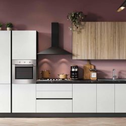 Cucina Sandy ghiaccio e noce 363 cm