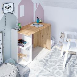Scrivania Kenia 012317w rovere nodato bianco artik