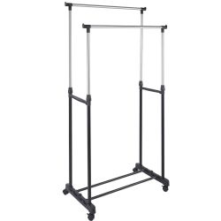 STAND APPENDIABITI DOPPIO CON RUOTE