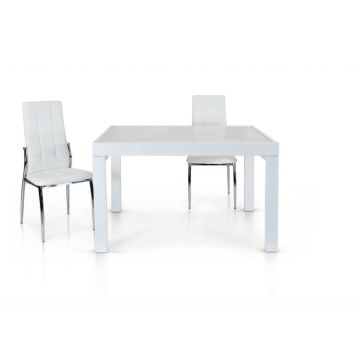 Tavolo vetro bianco - 120x90 allungabile