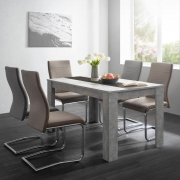 Tavolo rettangolare Niklas grigio cemento