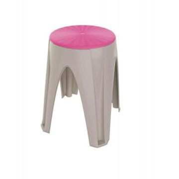 SGABELLO SFUSO GIROTONDO BICOLOR SABBIA/FUXIA ART 10919