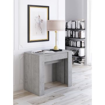 TAVOLO CONSOLLE ALLUNGABILE COLOR BETON 90X51CM TVL118