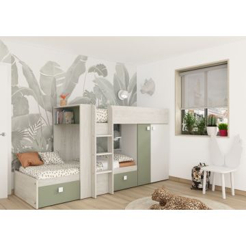 CAMERETTA SOPPALCO WHITE E BAMBU CAM1268