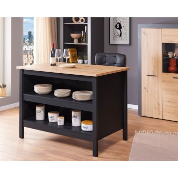 BANCONE HELINA CM 124X75 BLACK E ROVERE ARTISAN BAN197