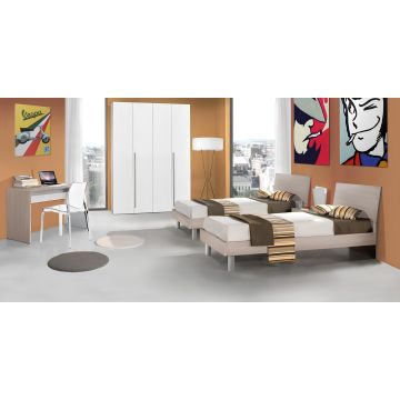 Alice kids cameretta con armadio 4 ante e 2 letti