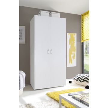 ARMADIETTO 2 ANTE  BIANCO MOD 5812217S MIS 80X52X177