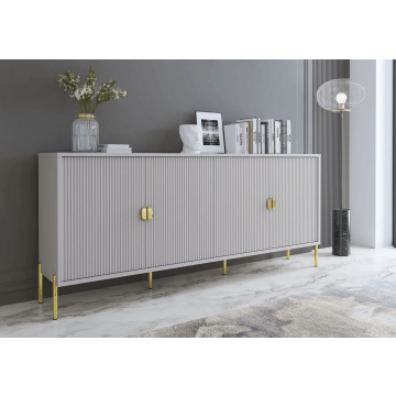 CREDENZA MOD.LOTUS CASHMERE EFFETTO CANNETTATO CR8