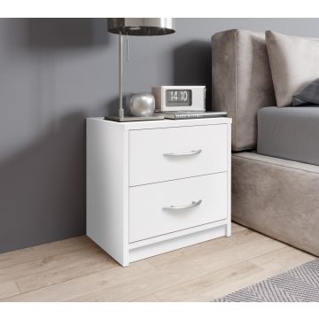 COMODINO 2CASS BIANCO MOD. 38633172 L.38 P.28 H.39