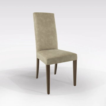 Sedia Denver gamba noce tessuto vintage beige