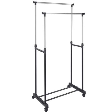 STAND APPENDIABITI DOPPIO CON RUOTE