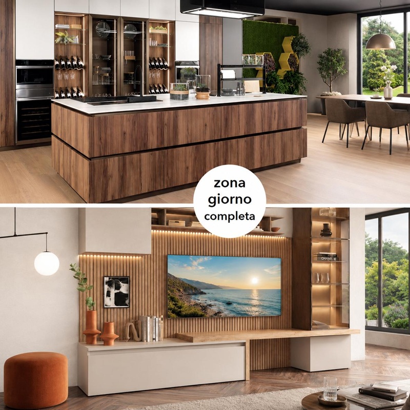 Esempio per l'arredamento della zona giorno